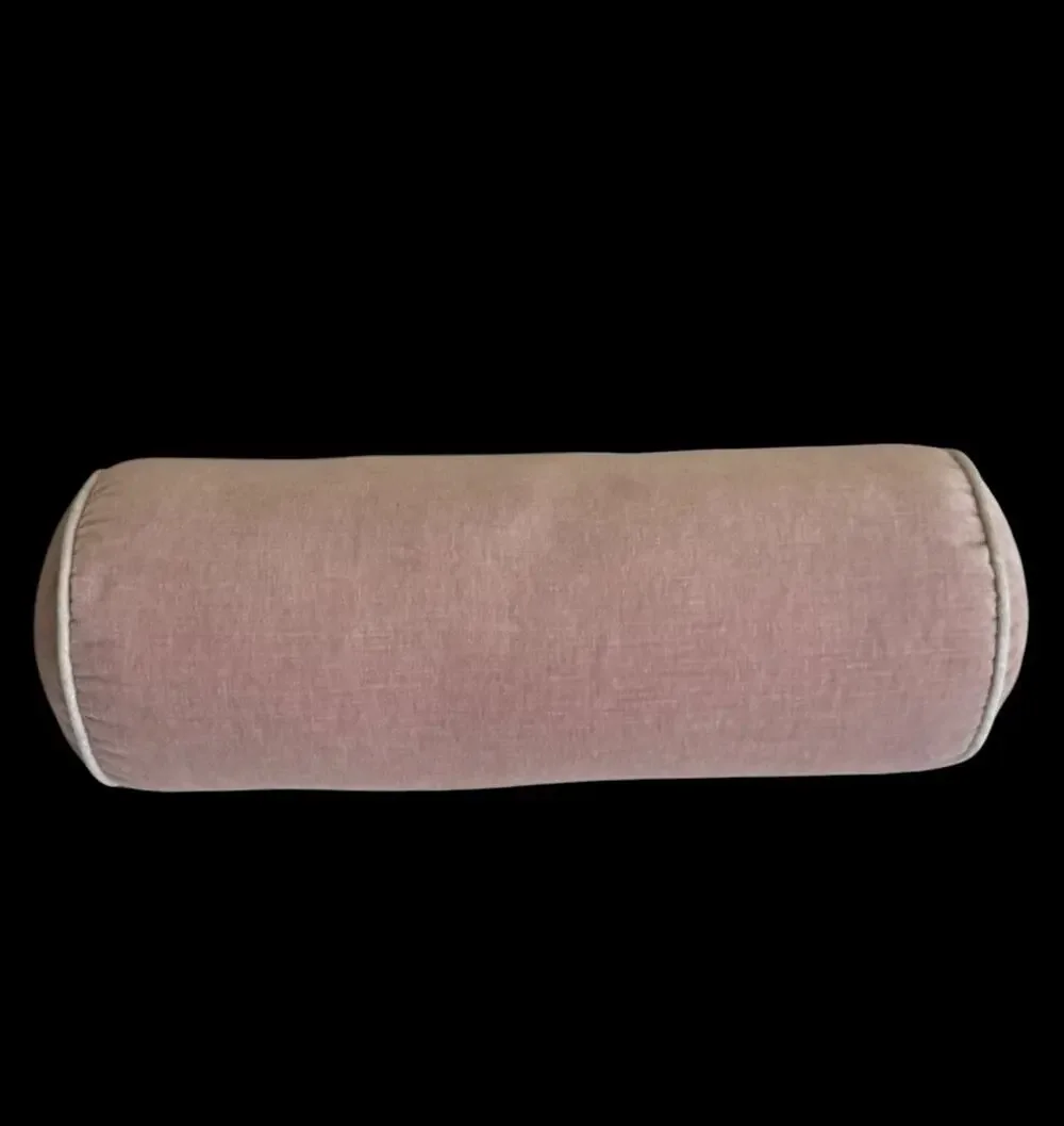 West Elm Bolster Pillow Cotton Velvet 23